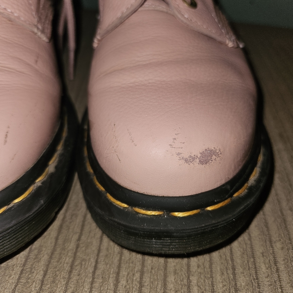 Dr. Martens Pink Leather Women's Boots - Picture 4 of 6